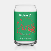 Fresh Made Pizza Pizzeria Can Beer Glass Dosenglas (Rückseite)