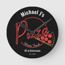 Fresh Made Pizza Wall Clock