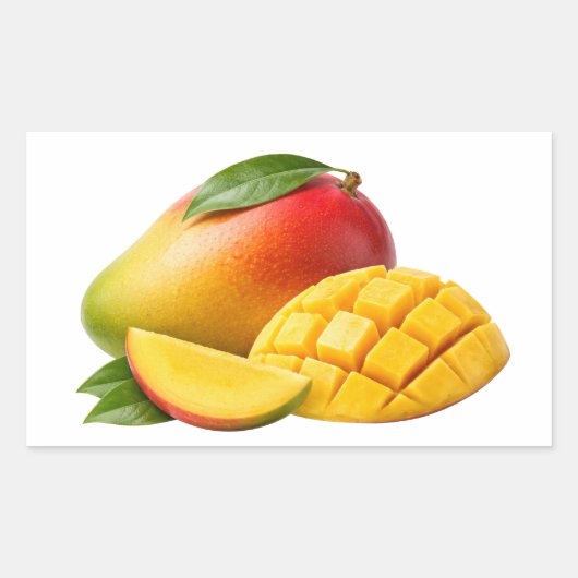 Fresh Mango Whole and Sliced Sticker (Vorderseite)