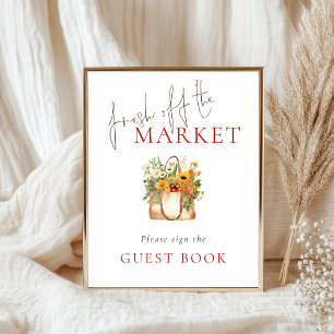 Fresh Market Guest Book Sign Brautparty Poster