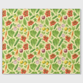 Fresh Market Vegetable Wrapping Paper | Foodie Gif Geschenkpapier (Flach)