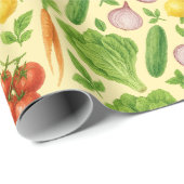 Fresh Market Vegetable Wrapping Paper | Foodie Gif Geschenkpapier (Rolleneckpunkt)
