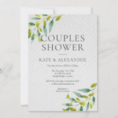 Fresh Meadow Blätter Paare Dusche Einladung (Vorderseite)