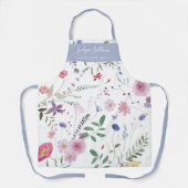 Fresh Meadow Blume White Light Blue Schürze (Vorderseite)