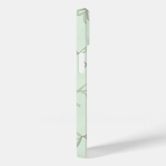 Fresh Mint Bow Pattern Case-Mate iPhone Hülle (Rückseite / Rechts)