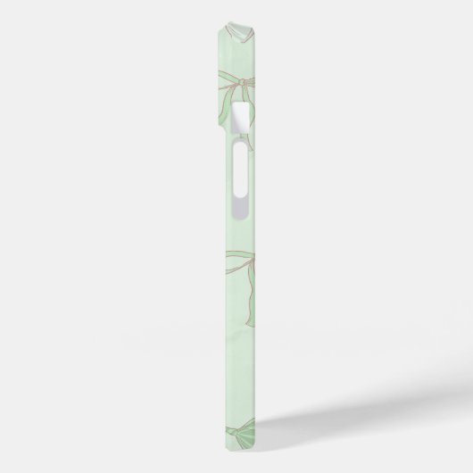 Fresh Mint Bow Pattern Case-Mate iPhone Hülle (Rückseite / Links)