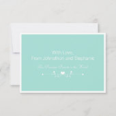 Fresh Mint Footprints Foto Birth Ankündigung (Rückseite)