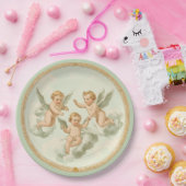 Fresh Mint Rokoko Cherub Cloud Party Plate Pappteller (Party)