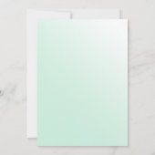 Fresh Mint Script God is Liebe Christlich Wedding Einladung (Rückseite)