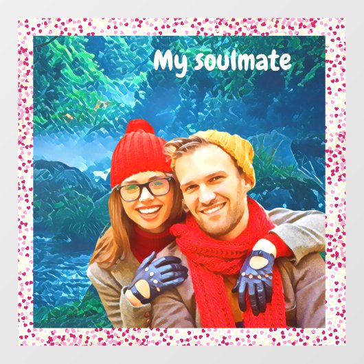 fresh modern personalized design red hearts fensteraufkleber (Blatt)