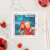 fresh modern personalized design red hearts serviette (Beispiel)