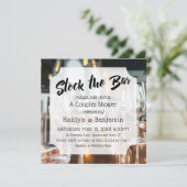 Fresh & Modern Stock the Bar Couples Dusche Einladung (Stehend Vorderseite)