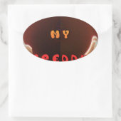 Fresh My Freddy Art Print Ovaler Aufkleber (Tasche)