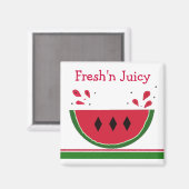 Fresh N' Juicy Watermelon Magnet (Vorderseite/Rückseite)