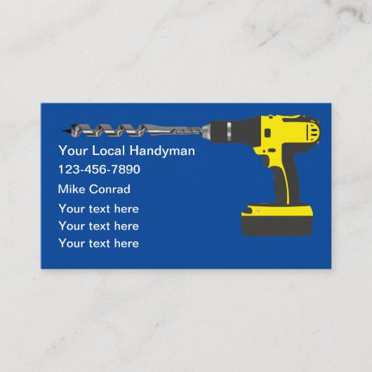 Fresh New Handyman Business Card Template Visitenkarte (Vorderseite)