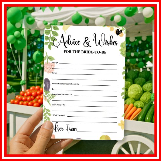 Fresh off Market Advertising Wünsche für die Braut