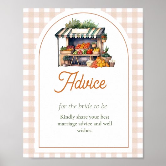 Fresh off Market Advice for bride bridal showe Poster (Vorne)