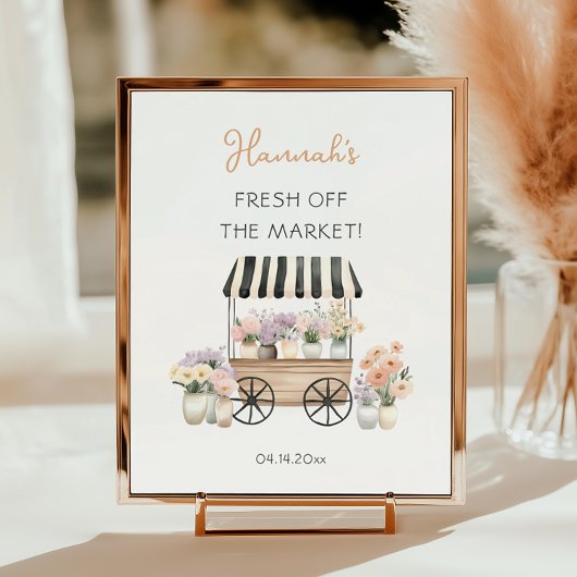 Fresh off Market Bloral Brautparty Willkommen Poster