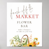 Fresh off Market Blume Bar Brautparty Poster (Vorne)