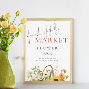 Fresh off Market Blume Bar Brautparty Poster