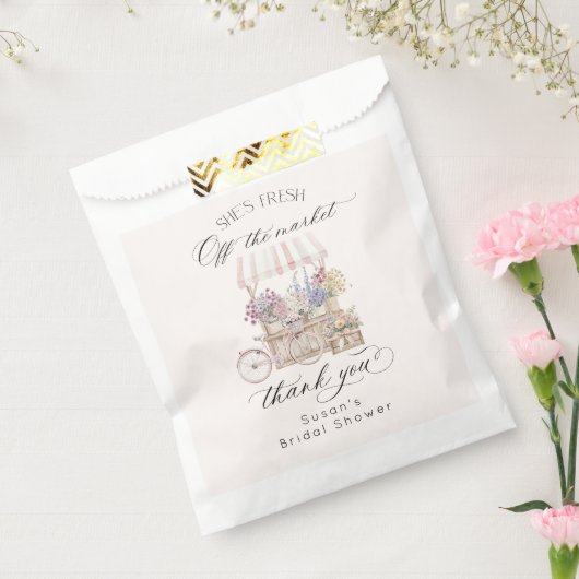 Fresh off Market Blume Cart Brautparty Geschenktütchen (Versiegelt)