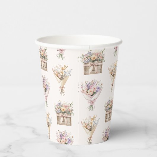 Fresh off Market Bouquet Brautparty Pappbecher (Rechts)