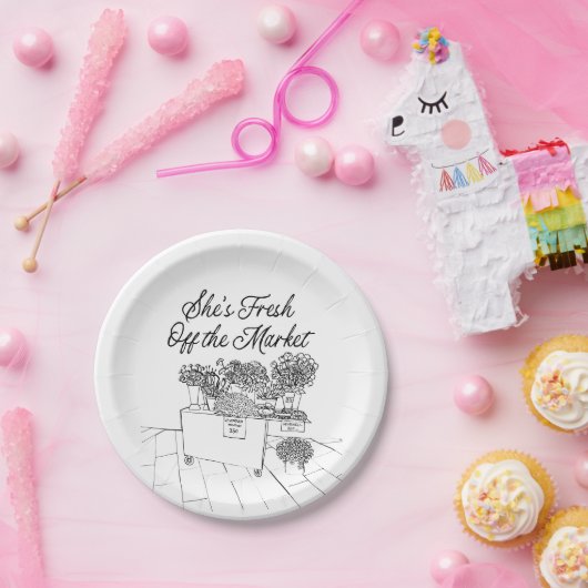 Fresh off Market Brautparty, Bauer Market Pappteller (Party)