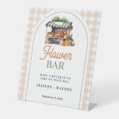 Fresh off Market Brautparty Blume Bar Sign Sockelschild (Vorderseite)