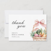 Fresh off Market Brautparty Dankeskarte (Vorderseite)