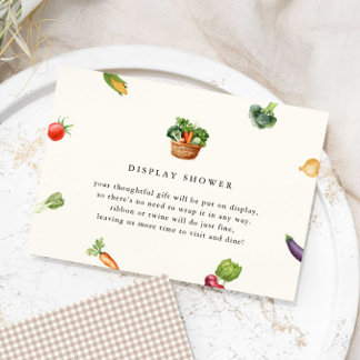 Fresh off Market Brautparty Display Dusche Begleitkarte