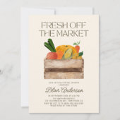 Fresh off Market Brautparty Einladung (Vorderseite)