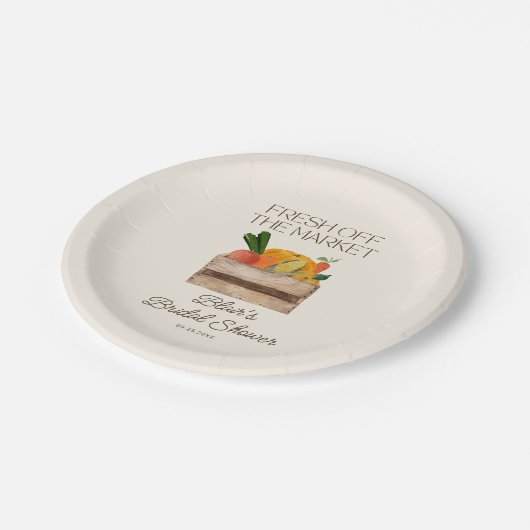 Fresh off Market Brautparty Pappteller (Schrägansicht)