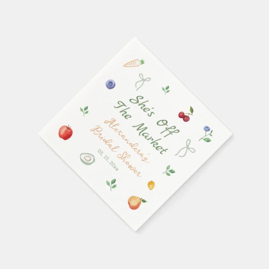 Fresh off Market Brautparty Serviette (Ecke)