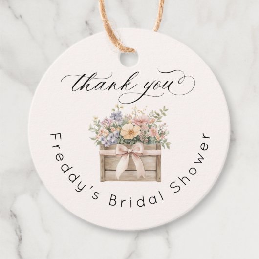 Fresh off Market Brautparty Vielen Dank Geschenkanhänger (Vorderseite)