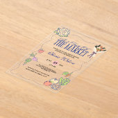 Fresh off Market Brautparty Whimsical Gezeichnet Acryleinladungen (Ablage )