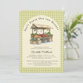 Fresh off Market Bridal Dusche Einladung (Stehend Vorderseite)