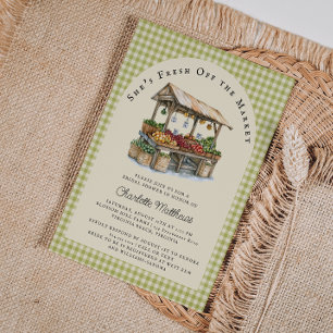 Fresh off Market Bridal Dusche Einladung