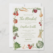 Fresh off Market Bridal Dusche Einladung (Vorderseite)