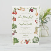 Fresh off Market Bridal Dusche Einladung (Stehend Vorderseite)