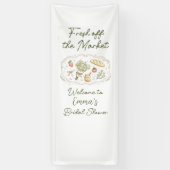 Fresh Off Market Bridal Shower Banner, Rustic Gard Banner (Vertikal)