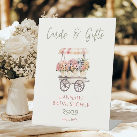 Fresh off Market Cards and Gifts Brautparty Sockelschild