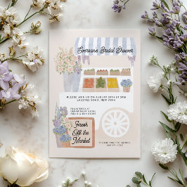 Fresh off Market Cart Bridal Dusche Einladung