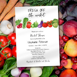 Fresh off Market Crisp Veggies Brautparty Einladung