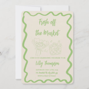 "Fresh off Market" Einladung zur Brautdusche