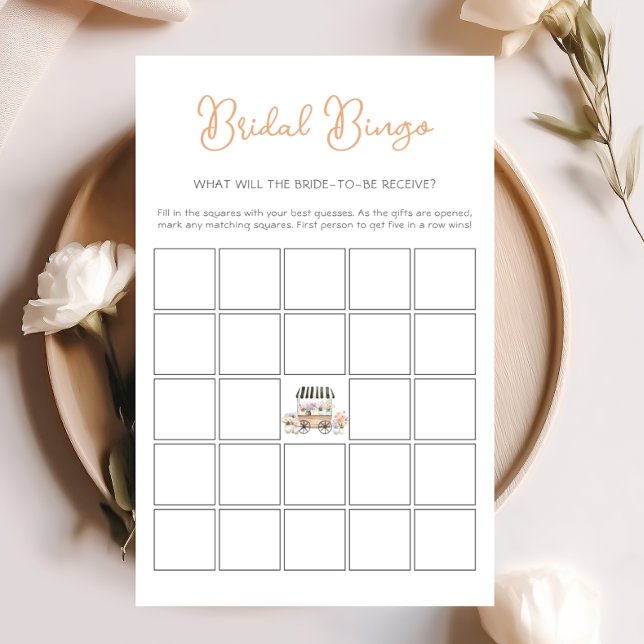 Fresh off Market Floral Bridal Bingo Spiel (Von Creator hochgeladen)