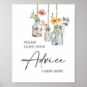Fresh off Market Floral Jar Advice Poster (Vorne)