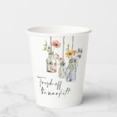 Fresh off Market Floral Jar Brautparty Pappbecher (Rückseite)