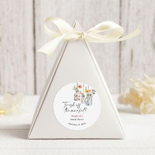 Fresh off Market Floral Jar Brautparty Runder Aufkleber