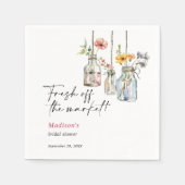 Fresh off Market Floral Jar Brautparty Serviette (Vorderseite)