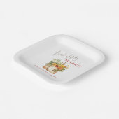 Fresh off Market Florals Name Brautparty Pappteller (Gewinkelt)